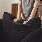 Single Full-compressed Sofa, Ultra Soft Coarse Grain Corduroy Recliner, Sleeper Couch with Seat Cushion with Spring Wrap, No Assembly