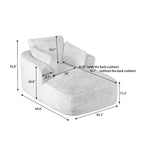 Single Full-compressed Sofa, Ultra Soft Coarse Grain Corduroy Recliner, Sleeper Couch with Seat Cushion with Spring Wrap, No Assembly