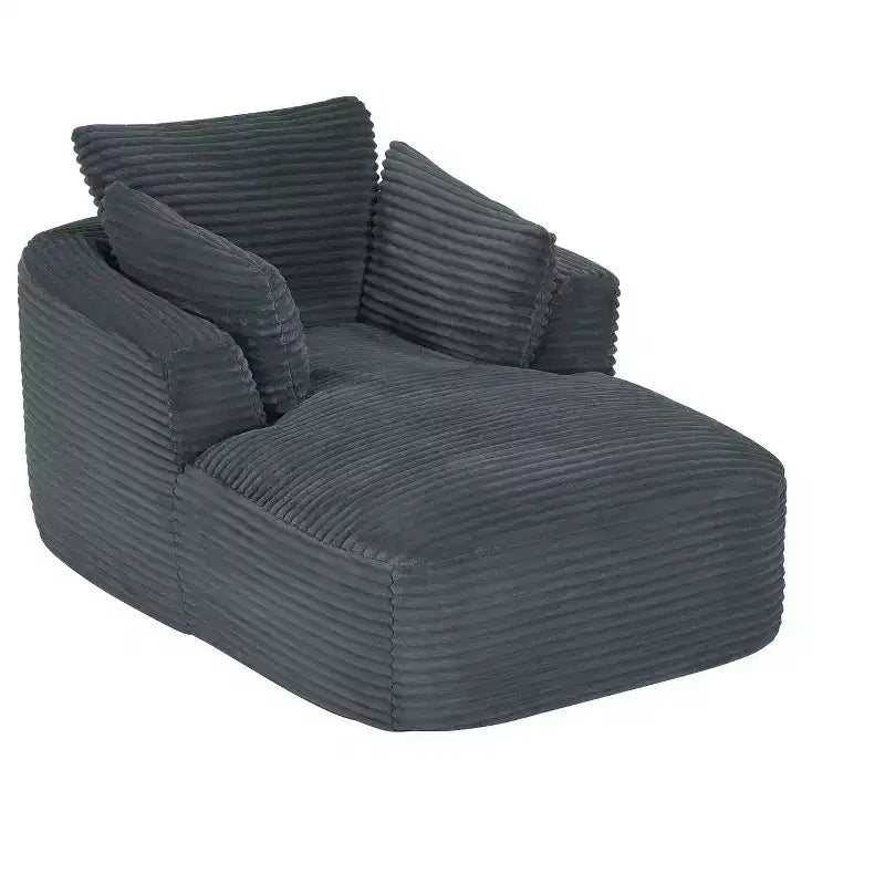 Single Full-compressed Sofa, Ultra Soft Coarse Grain Corduroy Recliner, Sleeper Couch with Seat Cushion with Spring Wrap, No Assembly