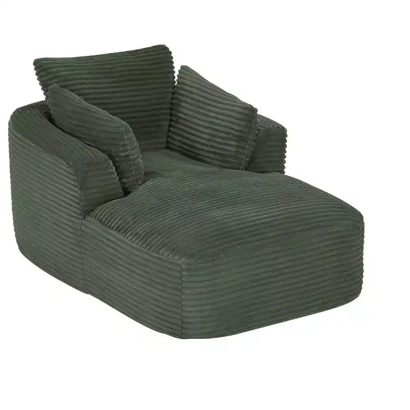 Single Full-compressed Sofa, Ultra Soft Coarse Grain Corduroy Recliner, Sleeper Couch with Seat Cushion with Spring Wrap, No Assembly