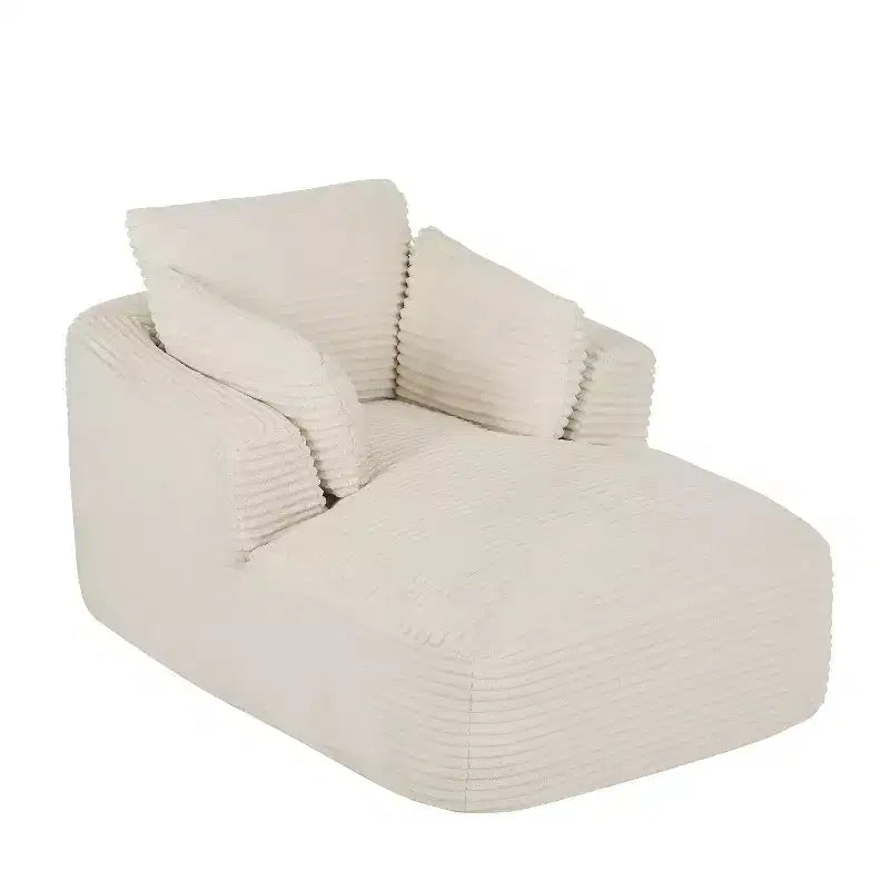 Single Full-compressed Sofa, Ultra Soft Coarse Grain Corduroy Recliner, Sleeper Couch with Seat Cushion with Spring Wrap, No Assembly