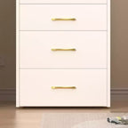 3 in 1 Makeup Vanity Desk Compact Vanity Table Dressing Table with Bench, Lighted Mirror, Drawers & Visible Glass Desktop, White - ModernLuxe