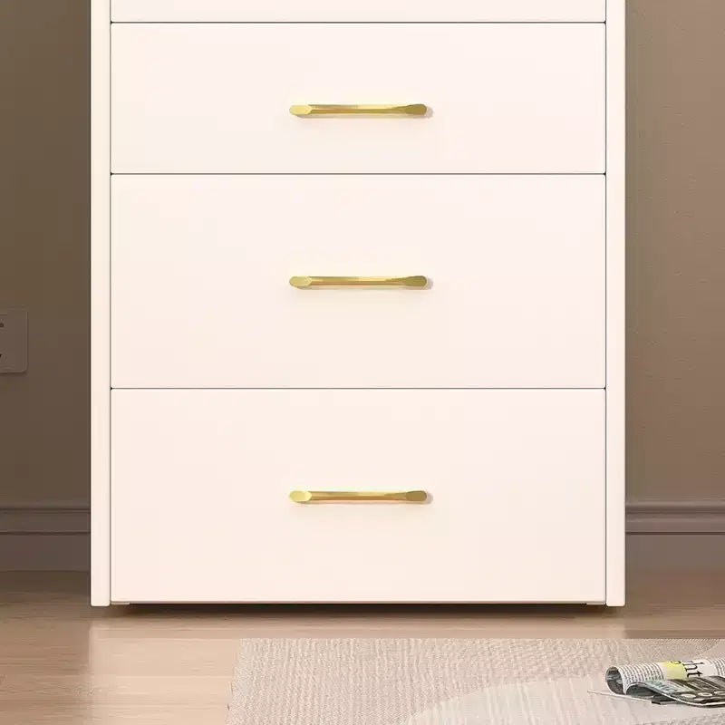 3 in 1 Makeup Vanity Desk Compact Vanity Table Dressing Table with Bench, Lighted Mirror, Drawers & Visible Glass Desktop, White - ModernLuxe