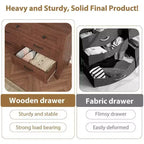 Coolmee 7 Drawers Dresser for Bedroom, Wood Rustic Chest of Drawers with Natural Texture, Storage Dressers Organizer for Bedroom, Living Room