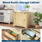 Farmhouse File Cabinets with 2 Drawers,30 File Cabinets with Hanging File Folders for A4/Letter/Legal Size Documents, Rustic Storage Cabinet Storage