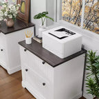 Farmhouse File Cabinets with 2 Drawers,30 File Cabinets with Hanging File Folders for A4/Letter/Legal Size Documents, Rustic Storage Cabinet Storage