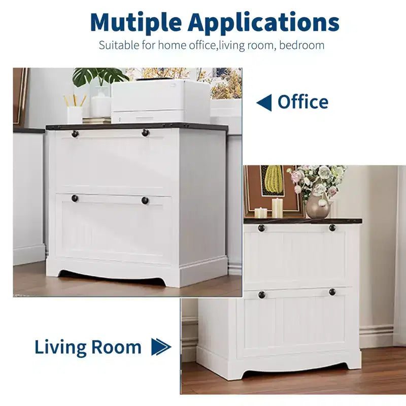Farmhouse File Cabinets with 2 Drawers,30 File Cabinets with Hanging File Folders for A4/Letter/Legal Size Documents, Rustic Storage Cabinet Storage