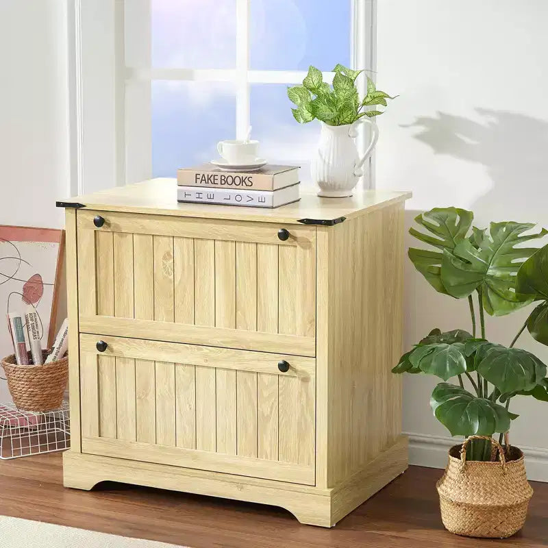 Farmhouse File Cabinets with 2 Drawers,30 File Cabinets with Hanging File Folders for A4/Letter/Legal Size Documents, Rustic Storage Cabinet Storage