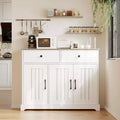 42.5 Farmhouse Buffet Cabinet - Storage Sideboard with Drawers & Adjustable Shelf for Dining Room