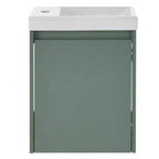 TROPOW 16 Bathroom Vanity with Sink Combo, Vanity Cabinet with Soft-Close Doors, Wall Bathroom Cabinet Floating Vanity Sink for Small Space