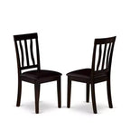 HomeStock Kitchen Dining Chair Cappuccino Solid Wood Seat Modern Style