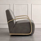 Spruce&Spring Modern Swivel Accent Chair & U-Shaped Wood Armrest