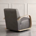Spruce&Spring Modern Swivel Accent Chair & U-Shaped Wood Armrest