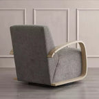 Spruce&Spring Modern Swivel Accent Chair & U-Shaped Wood Armrest