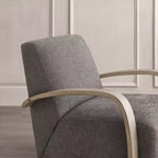 Spruce&Spring Modern Swivel Accent Chair & U-Shaped Wood Armrest