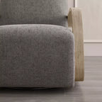 Spruce&Spring Modern Swivel Accent Chair & U-Shaped Wood Armrest