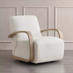 Spruce&Spring Modern Swivel Accent Chair & U-Shaped Wood Armrest