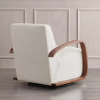 Spruce&Spring Modern Swivel Accent Chair & U-Shaped Wood Armrest