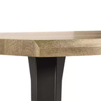 Tavolo da pranzo rettangolare Homy Casa 63 per 6 persone, tavolo moderno effetto legno con gambe in metallo nero