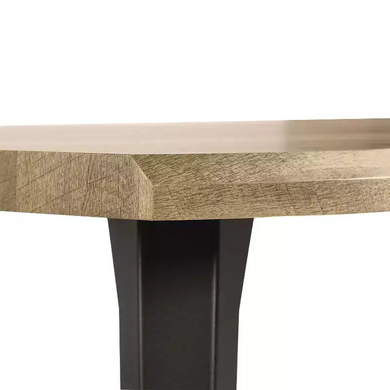 Tavolo da pranzo rettangolare Homy Casa 63 per 6 persone, tavolo moderno effetto legno con gambe in metallo nero