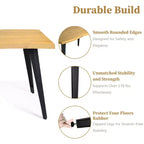 Tavolo da pranzo rettangolare Homy Casa 63 per 6 persone, tavolo moderno effetto legno con gambe in metallo nero