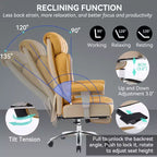 Efomao Ergonomic Office Chair 450LBS with Foot Rest, High Back PU Leather Executive Chair with Lumbar Support and Adjustable Armrests