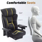 Efomao Ergonomic Office Chair 450LBS with Foot Rest, High Back PU Leather Executive Chair with Lumbar Support and Adjustable Armrests