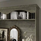 Famapy Multi-Functional Rustic Storage Cabinet,Display Cabinet & Bookcase,Living Room Storage Unit,Kitchen Pantry Hutch for Dishware Storage