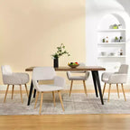 Homy Casa Mayfair Sedie da Pranzo Imbottite con Braccioli Set da 2