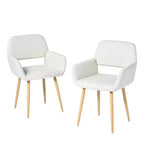 Homy Casa Mayfair Sedie da Pranzo Imbottite con Braccioli Set da 2