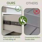 Dyonery Modern 6-Drawer Dressing Table with Sliding Top, Featuring Drawers, Organizer for Bedroom, Closet, and Living Room