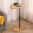 C-Shaped Sofa Tray Table for Sofa, 360 Rotatable and Height-Adjustable Side Table for Bed, TV Tray Table