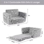 Karl Home Letto Divano Pieghevole Singolo 1 Pezzo con Spugna Integrale e Funzione Luminosa per Bambini