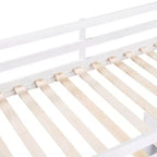 Loft Bed with Desk and 4 Storage Drawers & 3 Shelves, High Loft Bedwith L-Shaped Desk for Kids Teens Adults