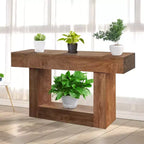 Coolmee 63 inch Console Table for Entryway, Wood Sofa Table Behind The Couch, Farmhouse Entryway Tables for Entrance, Hallway, Living Room