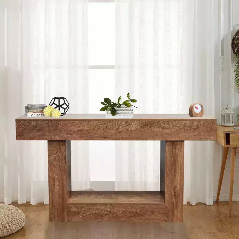 Coolmee 63 inch Console Table for Entryway, Wood Sofa Table Behind The Couch, Farmhouse Entryway Tables for Entrance, Hallway, Living Room