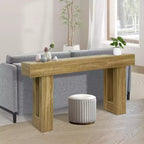 Coolmee 63 inch Farmhouse Wood Console Table, Sofa Table Behind The Couch, Console Tables for Entryway, Entrance, Hallway, Living Room, Foyer