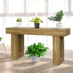 Coolmee 63 inch Farmhouse Wood Console Table, Sofa Table Behind The Couch, Console Tables for Entryway, Entrance, Hallway, Living Room, Foyer