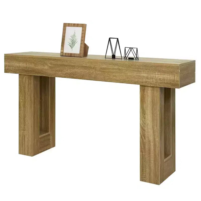 Coolmee 63 inch Farmhouse Wood Console Table, Sofa Table Behind The Couch, Console Tables for Entryway, Entrance, Hallway, Living Room, Foyer