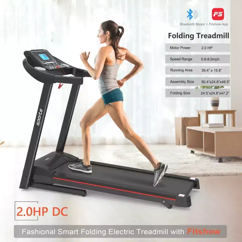 Tapis roulant domestico pieghevole con inclinazione manuale, 5 display e capacità di 113 kg