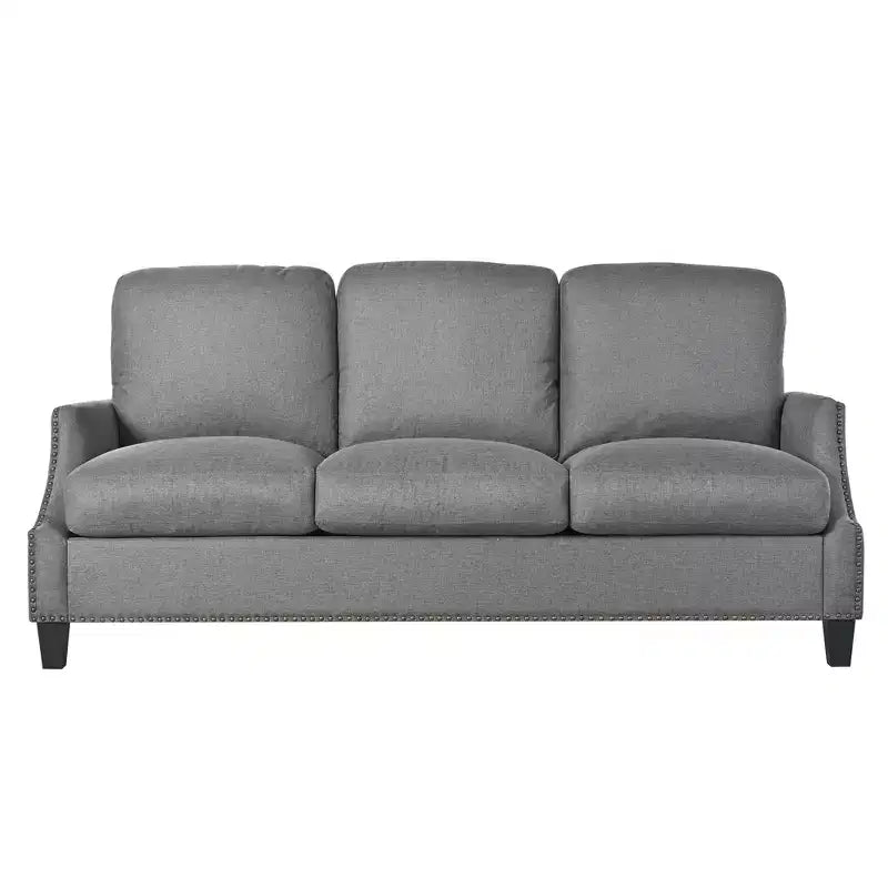 GDFStudio Cordoba Modern 3 Piece Upholstered Sofa Set with Nailhead Trim