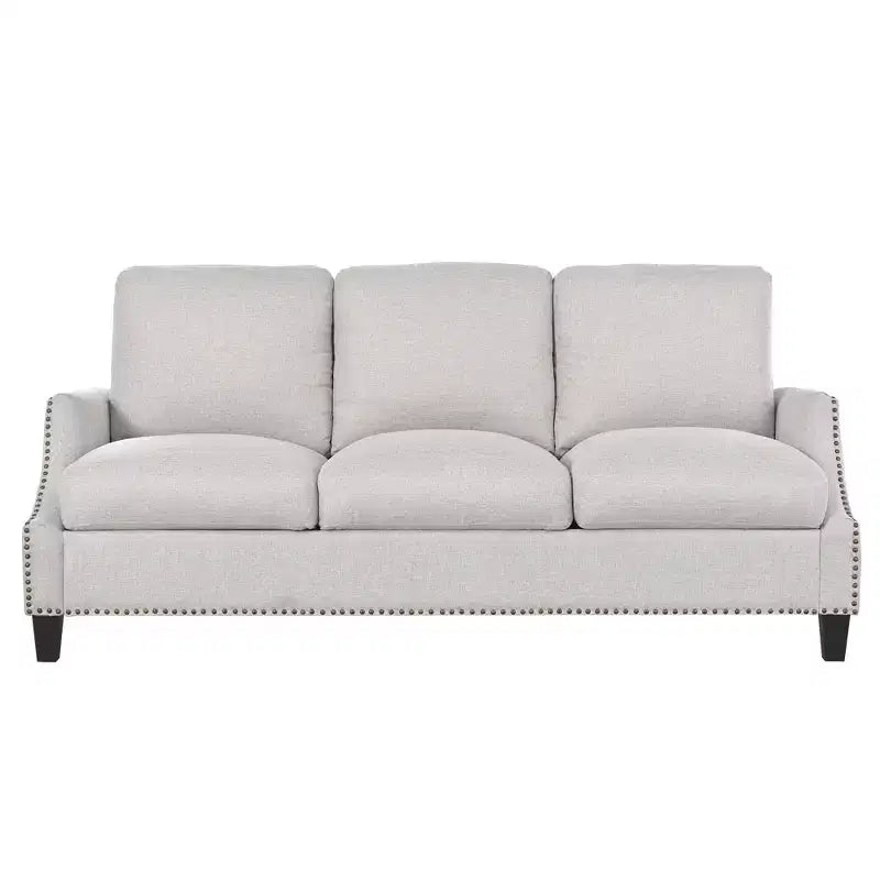 GDFStudio Cordoba Modern 3 Piece Upholstered Sofa Set with Nailhead Trim