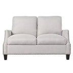 GDFStudio Cordoba Modern 3 Piece Upholstered Sofa Set with Nailhead Trim