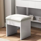 Makeup Vanity Desk Vanity Table Dressing Table with Chair, 3-Mode Lighted Mirror, Drawers & Open Shelves, White - ModernLuxe