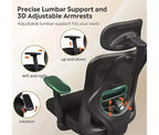 GALAXHERO Ergonomic Mesh Desk Chair with Adjustable 3D Headrest Tilt Function, Big and Tall Reclining Chair with Lumbar Support and 3D Armrests