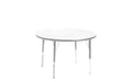 Bintiva Round Activity Table  36'' Diameter with Gray Spray Edge and Adjustable Steel Legs  Durable Classroom and Preschool Furniture