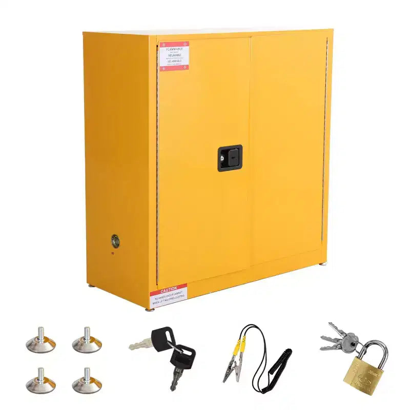 Flammable Safety Cabinet, Cold-Rolled Steel Flammable Liquid Storage Cabinet