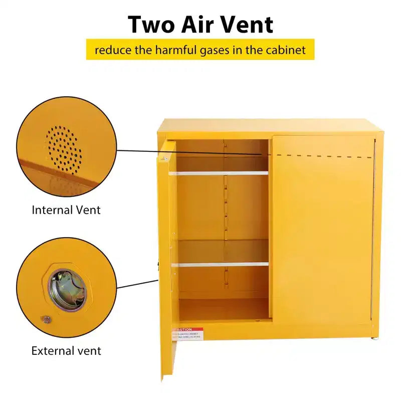 Flammable Safety Cabinet, Cold-Rolled Steel Flammable Liquid Storage Cabinet