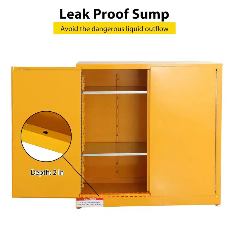 Flammable Safety Cabinet, Cold-Rolled Steel Flammable Liquid Storage Cabinet
