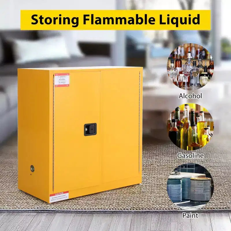 Flammable Safety Cabinet, Cold-Rolled Steel Flammable Liquid Storage Cabinet